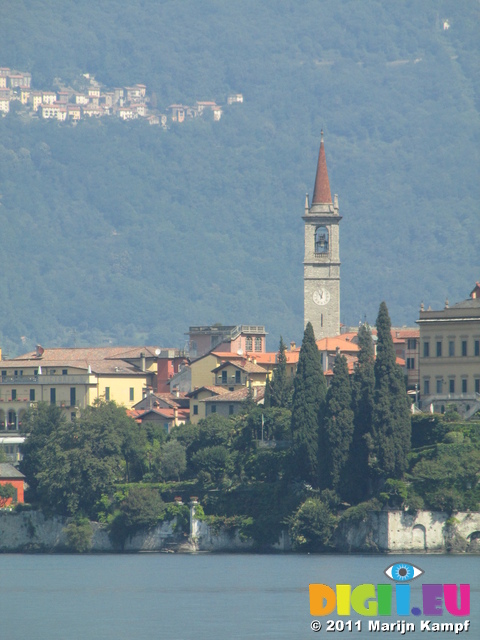 SX18896 View over Lake Como towards Church of Abbadia Lariana